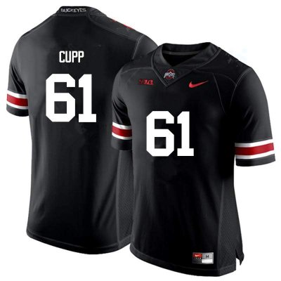 NCAA Ohio State Buckeyes Men's #61 Gavin Cupp Black Nike Football College Jersey LUU8445HK